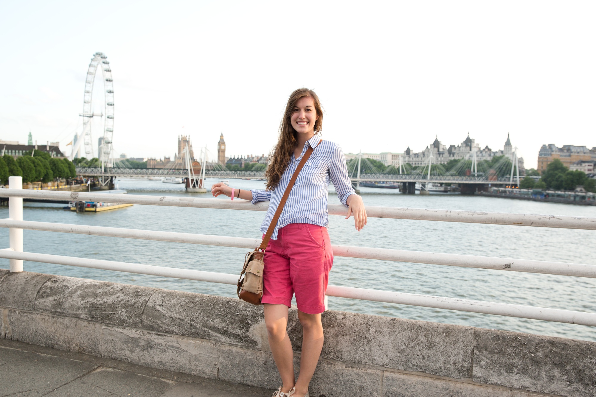 A young woman on study abroad in London